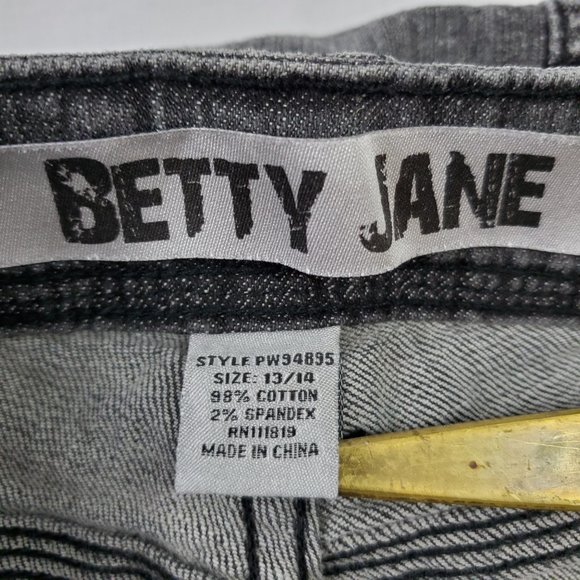 🤑 Betty Jane Skinny Jeans Gray Juniors Size 13/14 - Picture 7 of 8